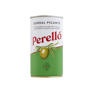 Perello Gordal Spicy Pitted Olives Tin